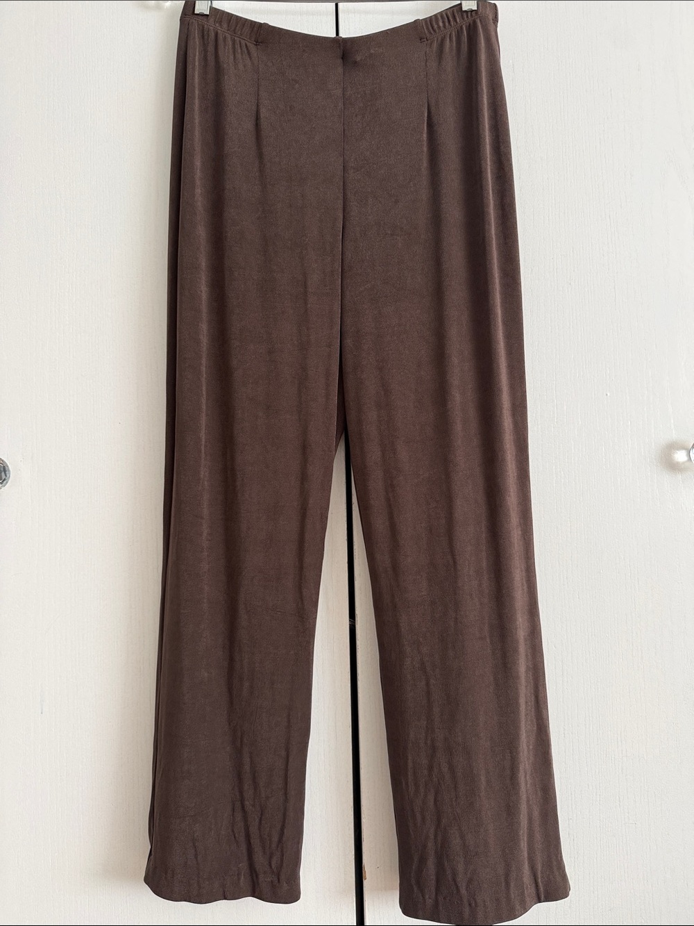 Chico's Travelers Brown Slinky Pull-On Pants Elasticized Waist Sz 2 Office US L - Picture 2 of 15